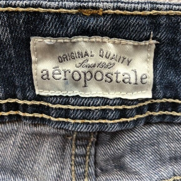 Aeropostale Womens Hailey Flare Jeans Size 9/10 Short Blue Dark Denim Y2K Casual - Picture 11 of 16
